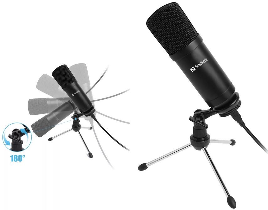 Sandberg Streamer USB Desk Microphone - 126-09