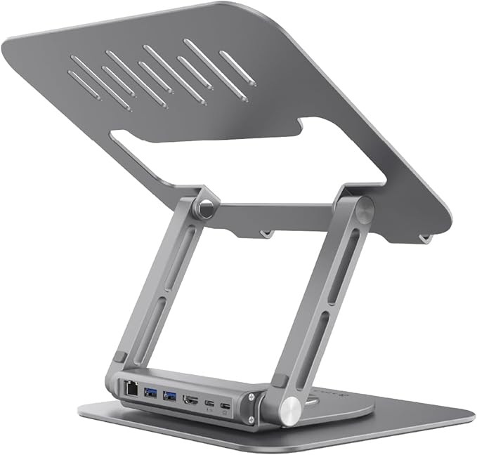 Adam Elements CASA HUB Stand Pro USB-C 6-in-1 Laptop Stand Hub - Space Grey - AAPADHUBSTDPGY