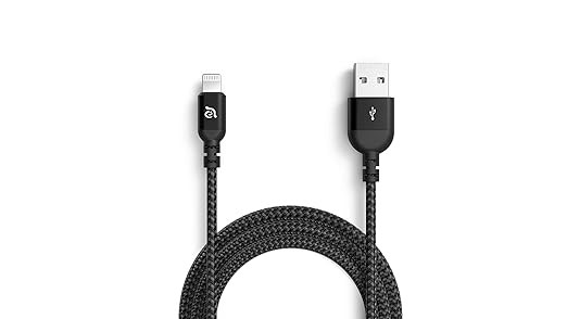 Adam Elements PeAk III 120B USB-A to Lightning cable 1.2m - Black - ACBAD3AL120BBK