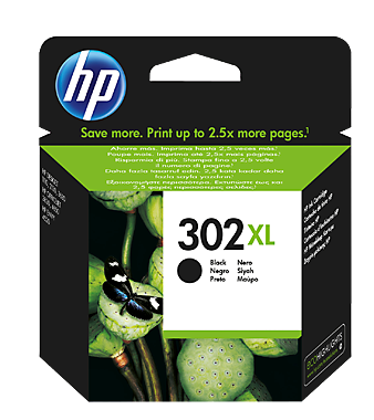 HP 302XL High Yield Black Original Ink Cartridge - F6U68AE