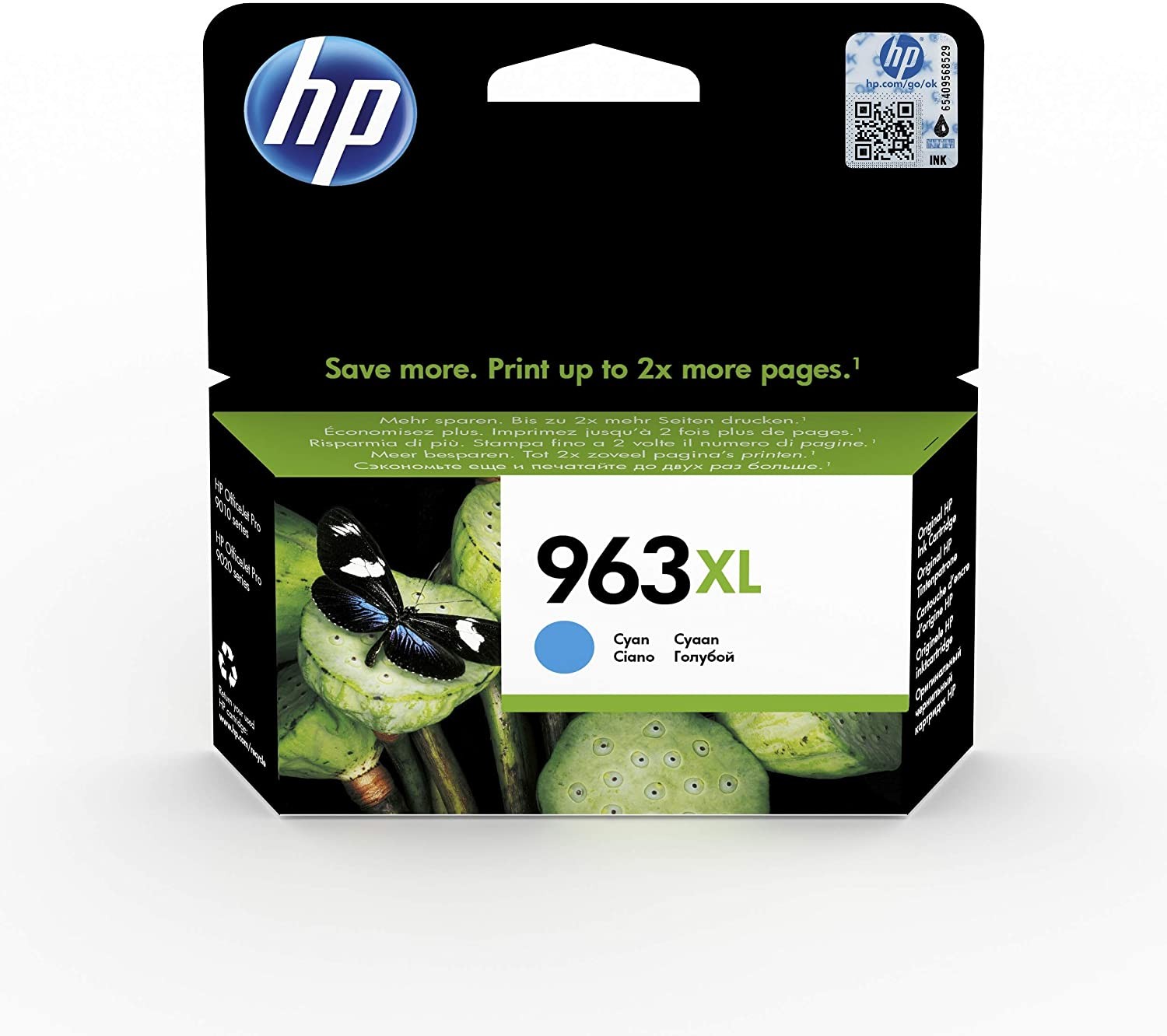 HP 963XL High Yield Cyan Original Ink Cartridge - 3JA27AE