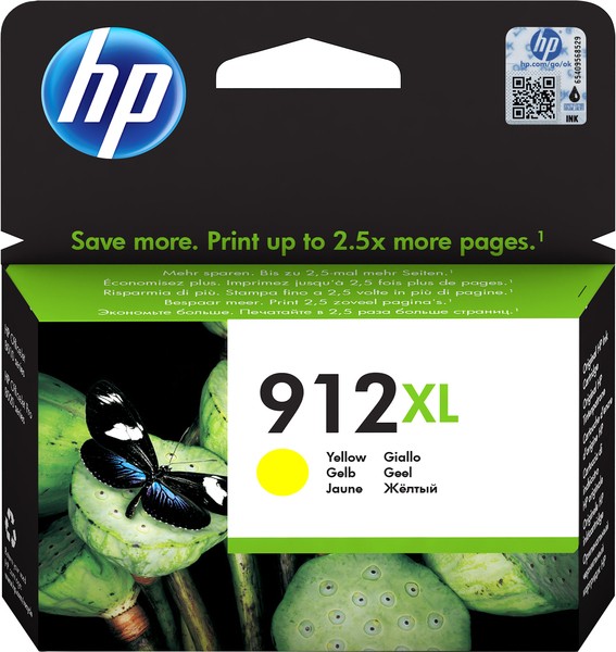 HP 912XL High Yield Yellow Ink - 3YL83AE