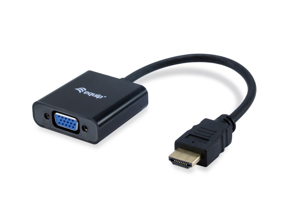 Equip HDMI to VGA (HD15) Adapter with Audio / USB Powered - 11903607