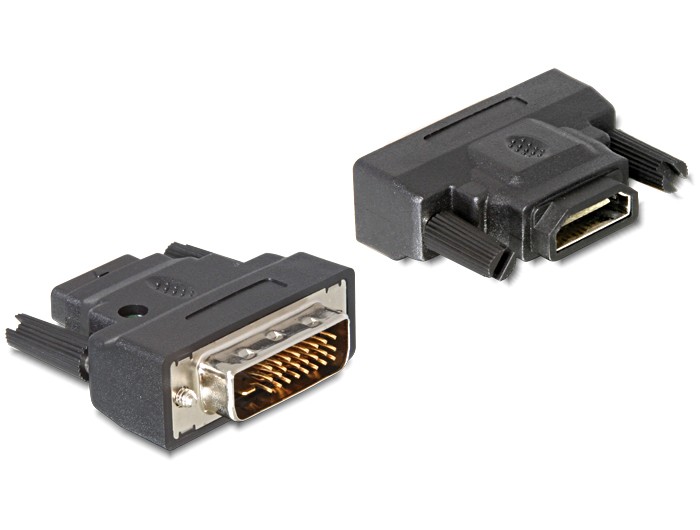 Delock Adapter DVI-25pin male > HDMI female with LED - 65024