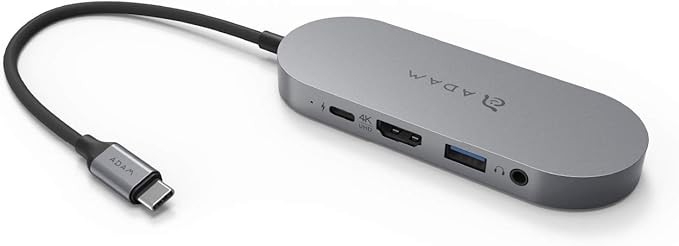 ADAM elements CASA Hub S 5-in-1 with 240GB SSD | Apple MacBook & USB-C Notebooks | grey - AAPADHUBS240GY