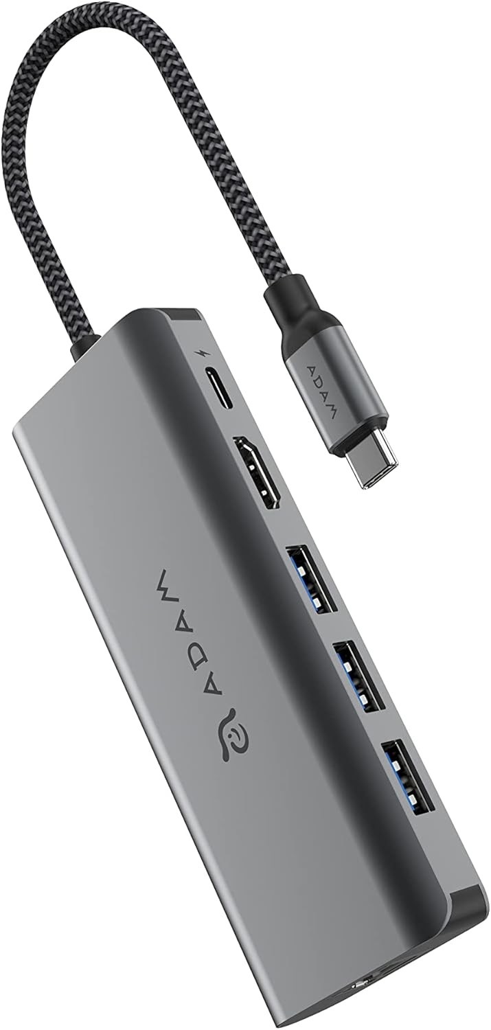 ADAM elements CASA Hub A01s 6-in-1 | Apple MacBook & USB-C Notebooks | Grey - AAPADHUBA01SGY