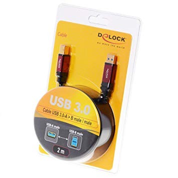 Delock USB3.0 RED A-B Cable - 82757