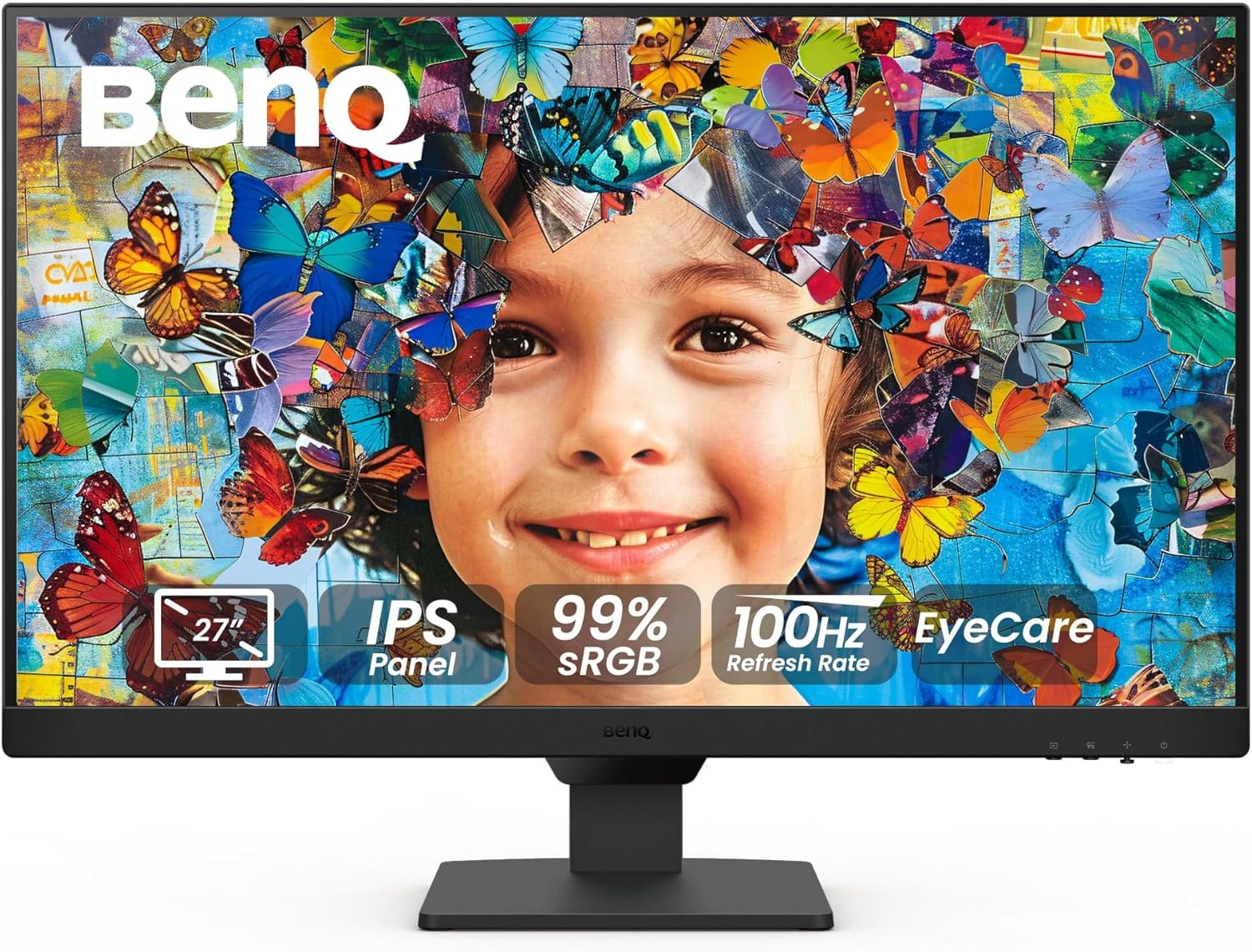 BenQ 27" Monitor 100Hz FHD 1920x1080p | IPS | Eye-Care | VESA Mount | Thin Bezel | Low Blue Light | Adaptive Brightness - GW2790