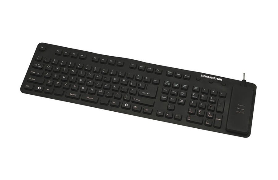 Manhatten Foldable Water-Proof Flexible USB Keyboard - 177436