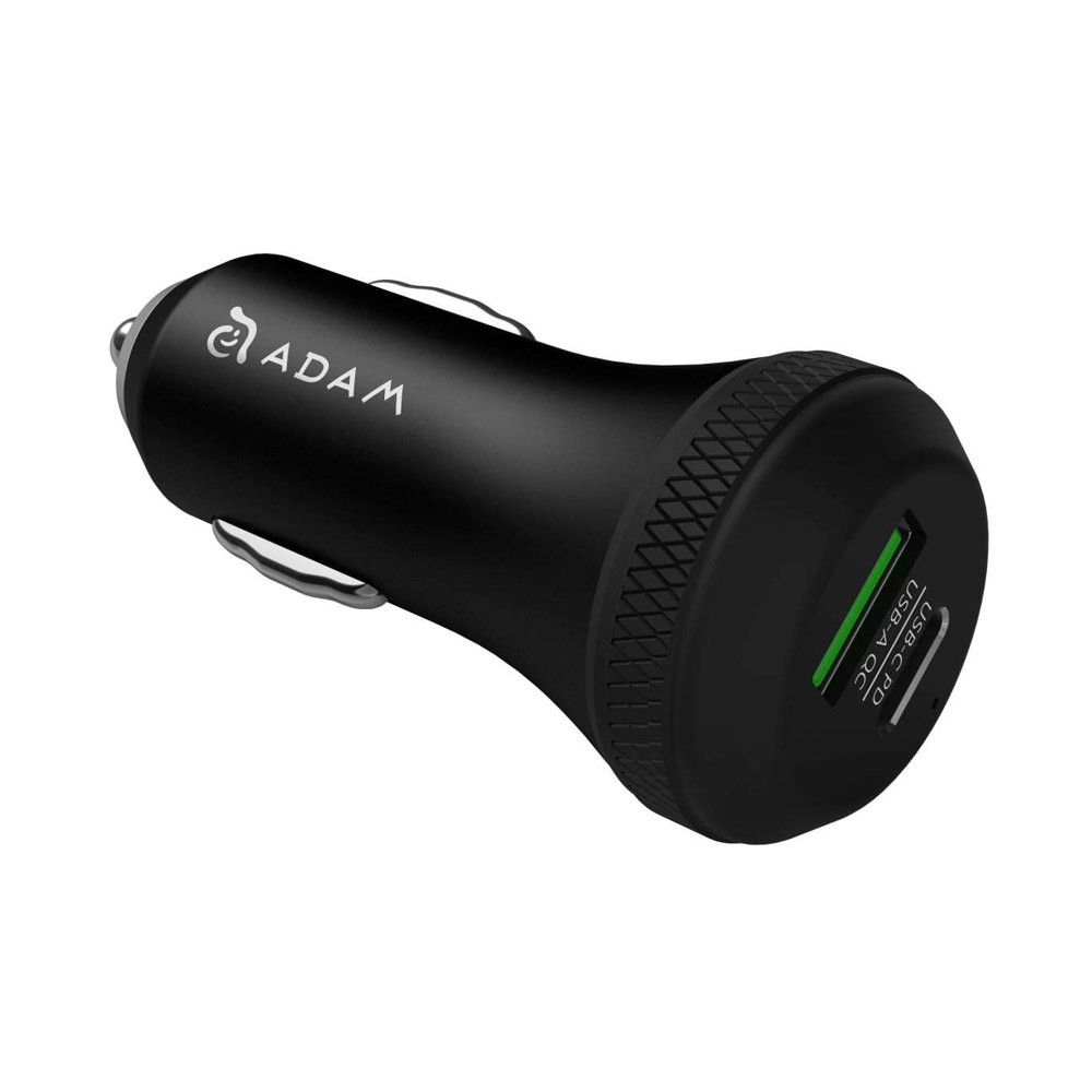 ADAM OMNIA C1 USB-C PD & QC 36W Fast Charging Car Charger (Black) - APAADC1BK