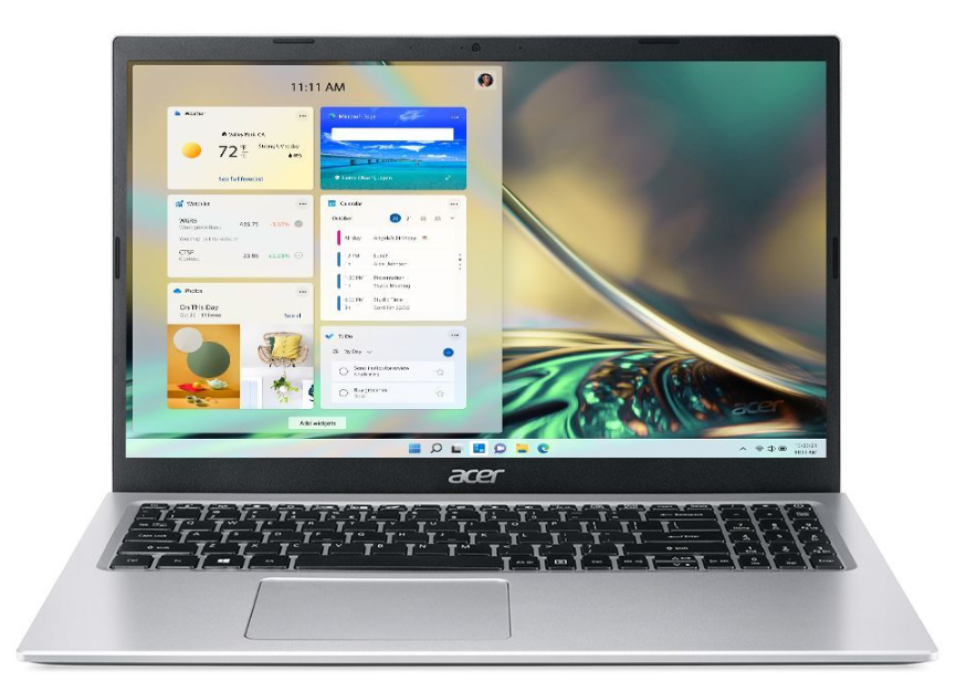 Acer Aspire 1 15.6 inch Celeron - 4GB Ram - 128GB eMMC - Windows 11 Home (S-Mode) - Silver Laptop - NX.A6WET.00D
