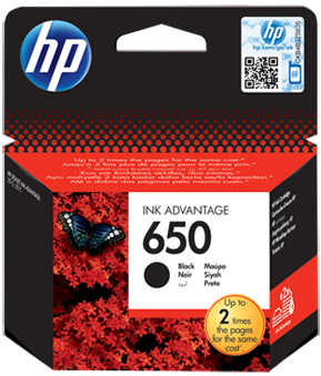 HP 650 Black Original Ink Advantage Cartridge - CZ101AE