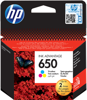 HP 650 Color Original Ink Advantage Cartridge - CZ102AE