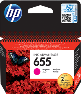 HP 655 Magenta Original Ink Advantage Cartridge - CZ111