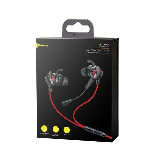 Baseus C15 Gaming Type-C Wired Earphones w/Mic - NGC15-91