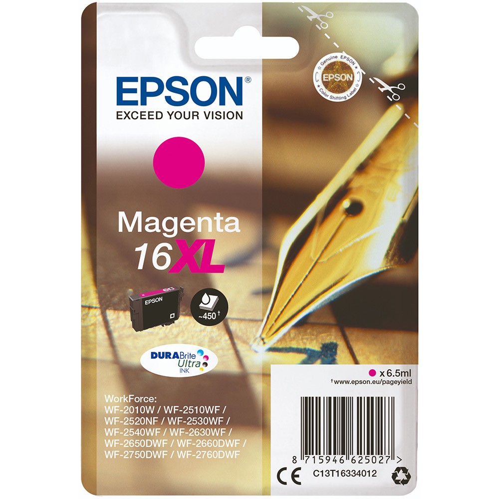 Epson Ink 16XL Magenta 6.5ml - C13T16334012