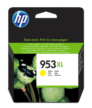 HP 953XL High Yield Yellow Original Ink Cartridge - F6U18AE