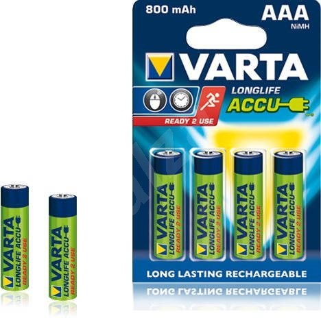 Varta AAA 800mAh Rechargeable Battery 4-Pack - 56703