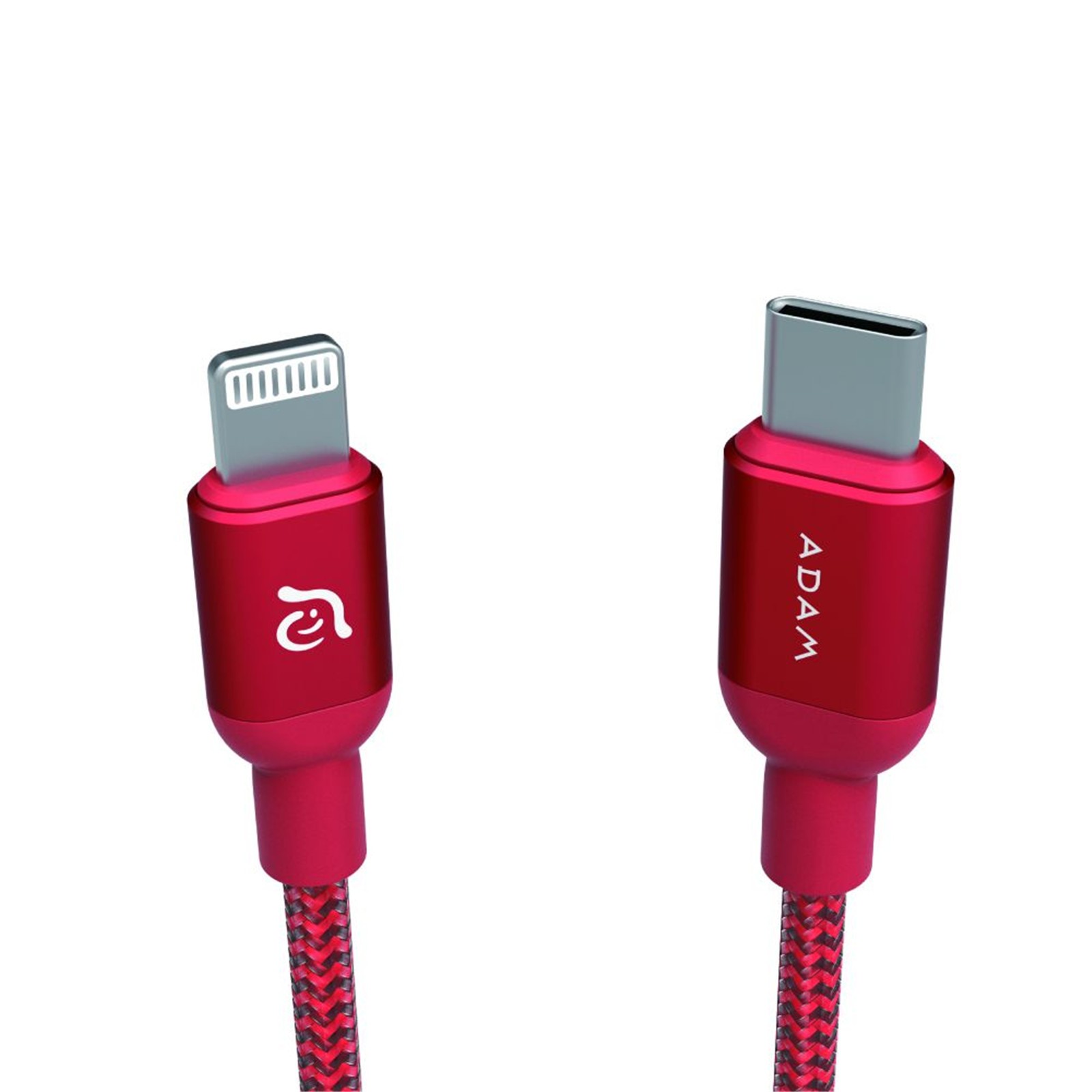 ADAM PeAk II C120B USB-C to Lightning Cable 120cm Red - ACBADCL120BRD