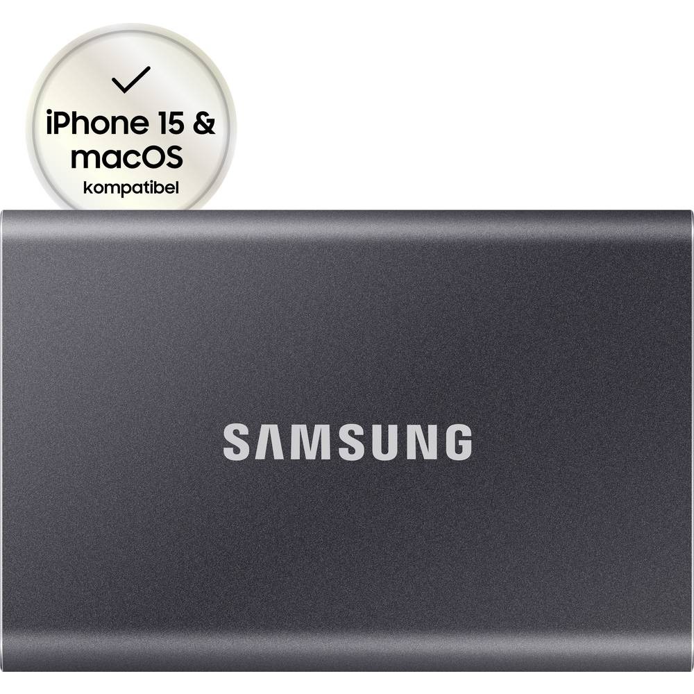 Samsung Portable T7 500 GB External SSD hard drive USB 3.2 (Gen 2) Grey - MU-PC500T/WW