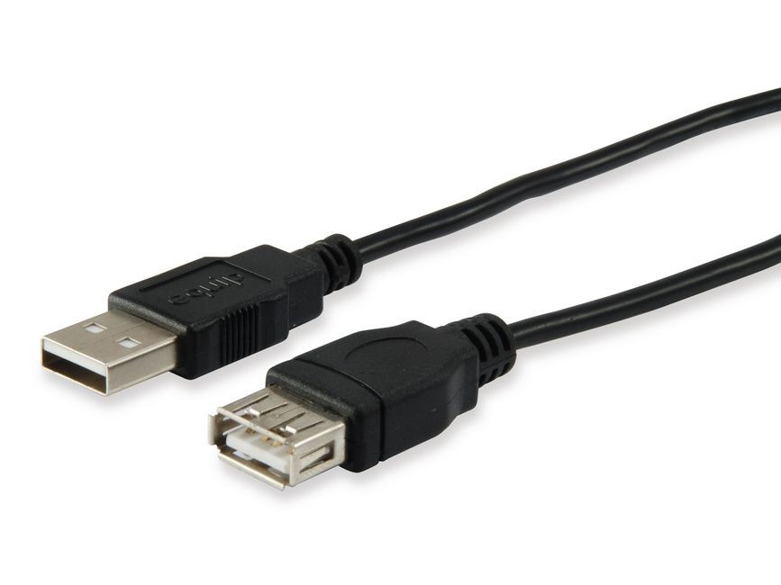 Equip USB 2.0 Type A Extension Cable Male to Female, 1.8m , Black - 128850