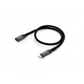 Equip USB 3.2 Gen 2 C to C Extension Cable, M/F, 0.5m, 4K/60Hz, 10Gbps, Black - 128370