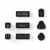 Adam Elements Omnia X6i PD/QC 66W Compact Wall Charger Black - APAADX6IUSBK