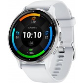 Garmin Venu 3 Health Fitness GPS Smartwatch Silver Steel Bezel Whitestone Case (45mm) - 010-02784-00