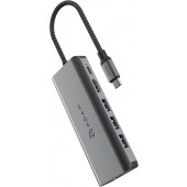 ADAM elements CASA Hub A01s 6-in-1 | Apple MacBook & USB-C Notebooks | Grey - AAPADHUBA01SGY