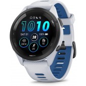 Garmin Forerunner 265 Running Smartwatch, Colorful AMOLED Display, Training Metrics and Recovery Insights, Whitestone and Tidal Blue - 010-02810-11