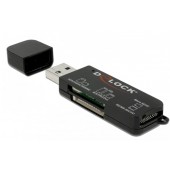 Delock USB 3.0 Card Reader for SD, Micro SD/M2, MS - 91718
