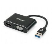 Equip USB 3.0 to HDMI/VGA (HD15) Adapter - 133386