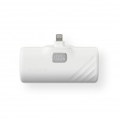 GRAVITY F5L Lightning LED Display Pocket Power Bank White - APBADGVF5LWH