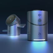 Mag Tube Qi2 cylindrical smart three-in-one travel magnetic wireless charging stand gray - APAADMAGTBGY