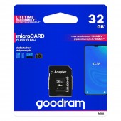 GOODRAM 32GB MicroSD Card + Adapter - M1AA-0320R12