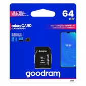GOODRAM 64GB MicroSD Card class 10 UHS 1+ Adapter - M1AA-0640R12
