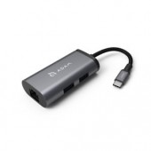 ADAM CASA Hub eC301 USB3.1 Type-C to Gigabit Ethernet / 2xUSB 3.1 (Gray) - AAPADHEC301GY