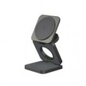 Adam Elements Mag 3 Pro Qi2 3-In-1 Foldable Travel Charging Station - Grey - APAADMAG3PRGY