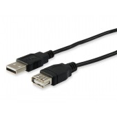 Equip USB 2.0 Type A Extension Cable Male to Female, 1.8m , Black - 128850